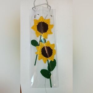 Sunflower decor handmade crochet set of 2